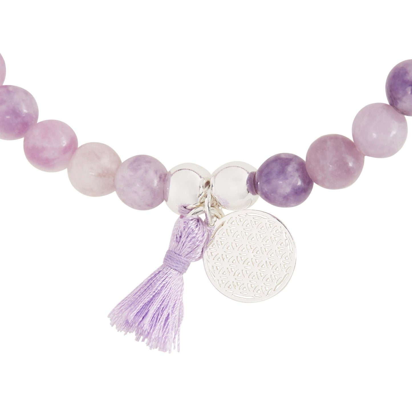 Crystals by HCA-Bracelet-Stones of nature-Lepidolite-Flower of Life
