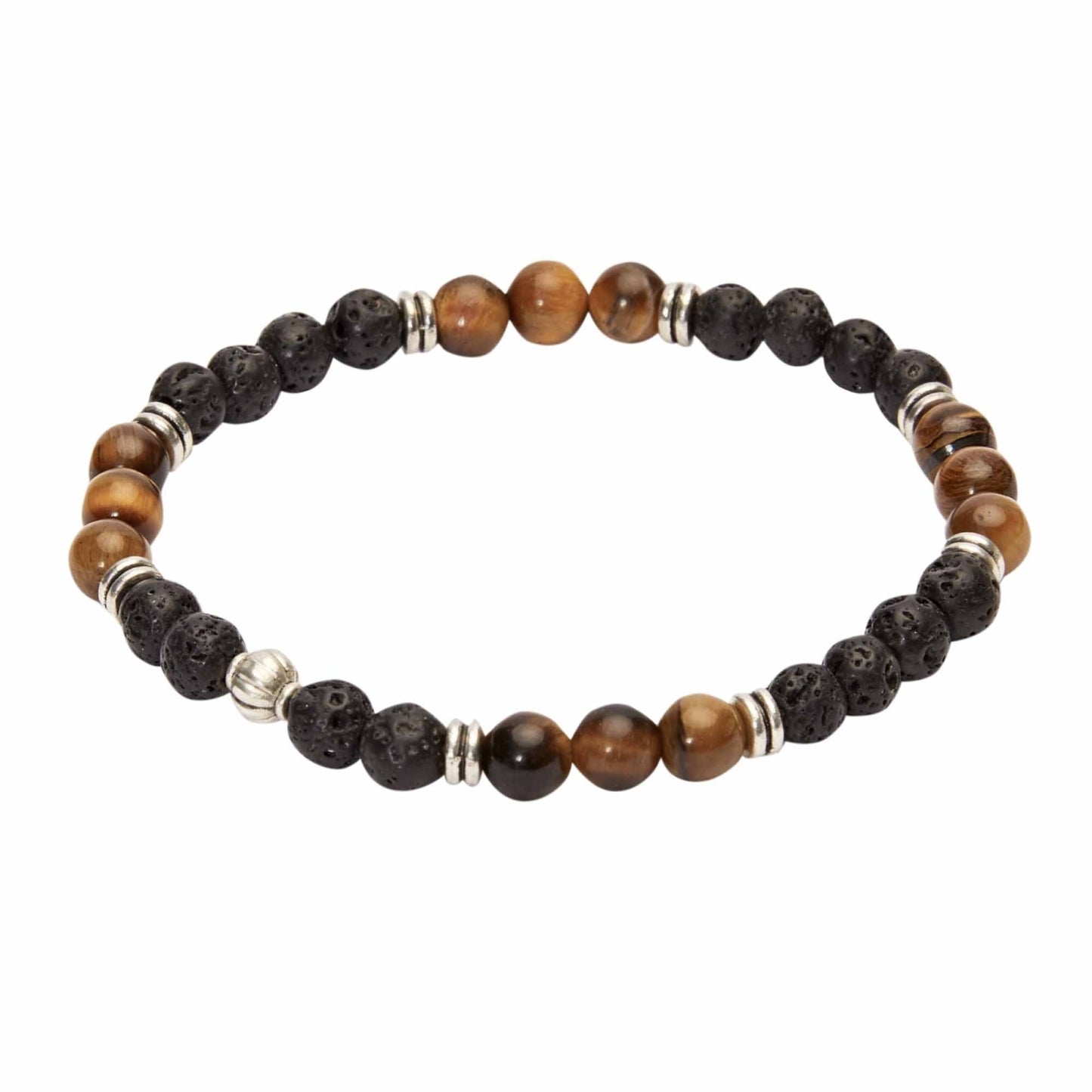 Crystals by HCA-Armband-VIRO-tijgeroog-lavasteen-element