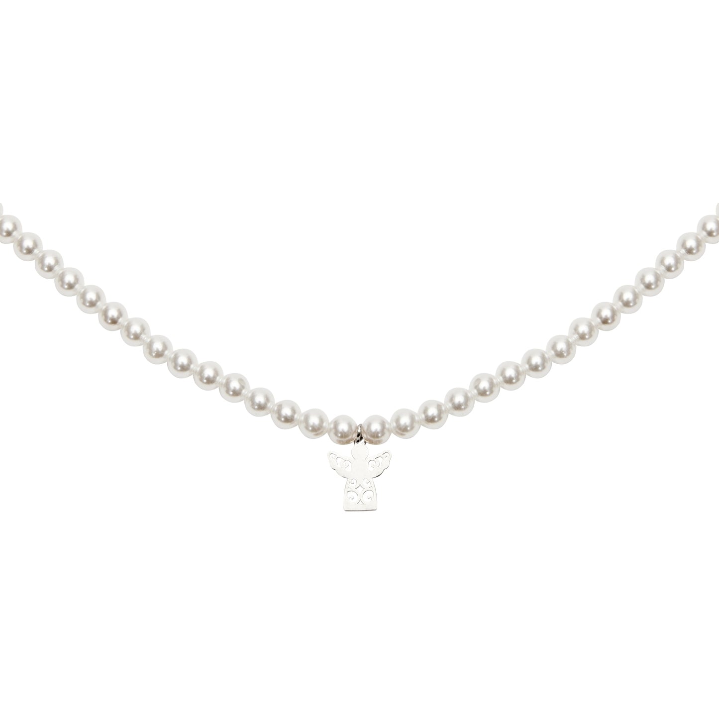 Crystals by HCA-Ketting-Roestvrijstaal-Parel-Engel