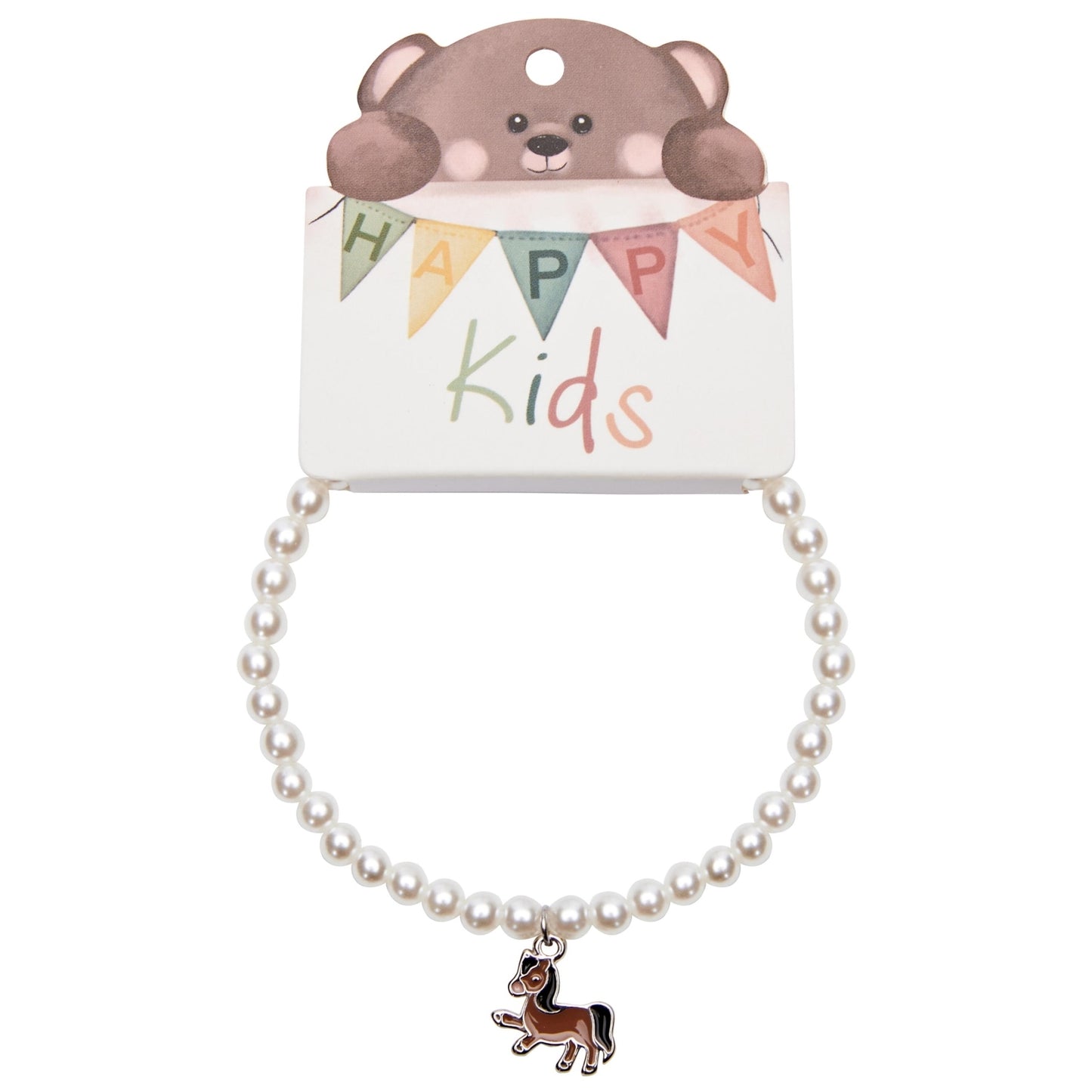 Crystals by HCA Bracelet Pearls Happy Kids Horse