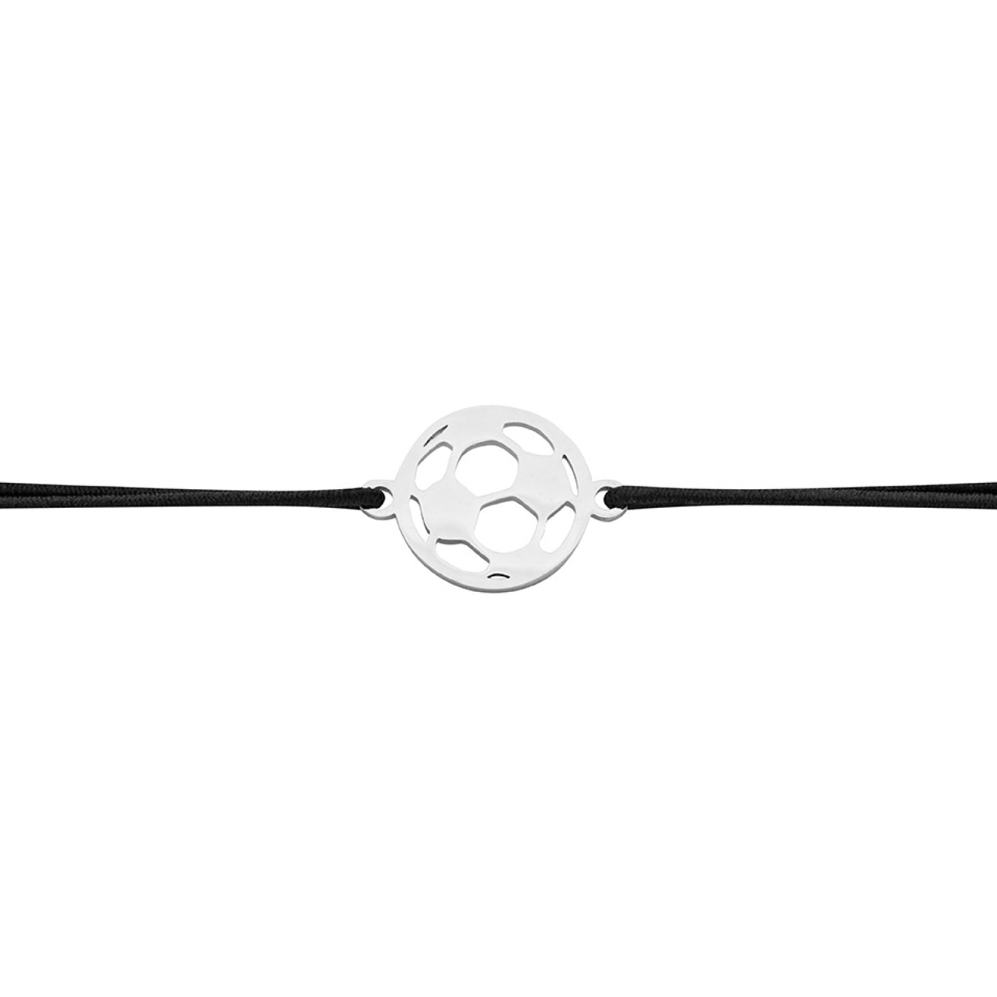Wenskaart met armband-Little Companion-Voetbal-Roestvrij staal