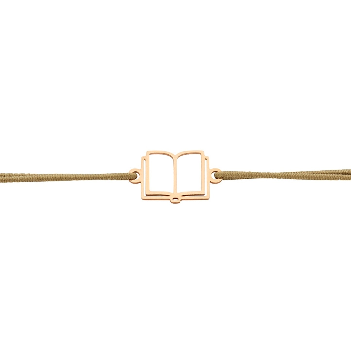 Wenskaart met armband-Little Companion-Boek-Roestvrij staal roséverguld