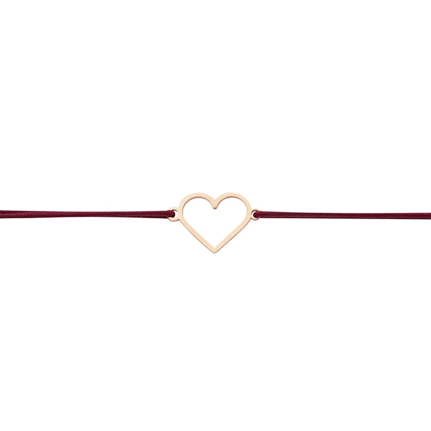 Wenskaart met armband-Little Companion-Hart-Roestvrij staal roséverguld