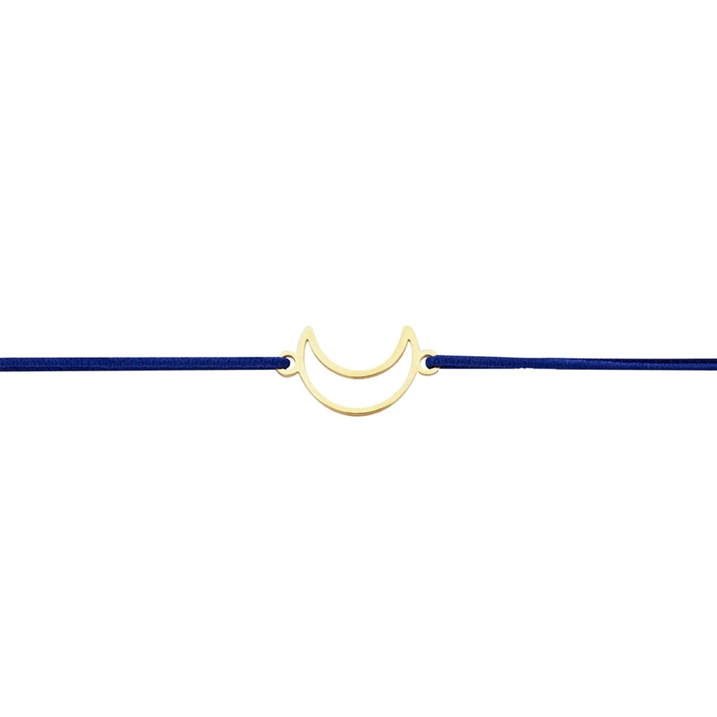 Wenskaart met armband-Little Companion-Maan-Roestvrij staal verguld