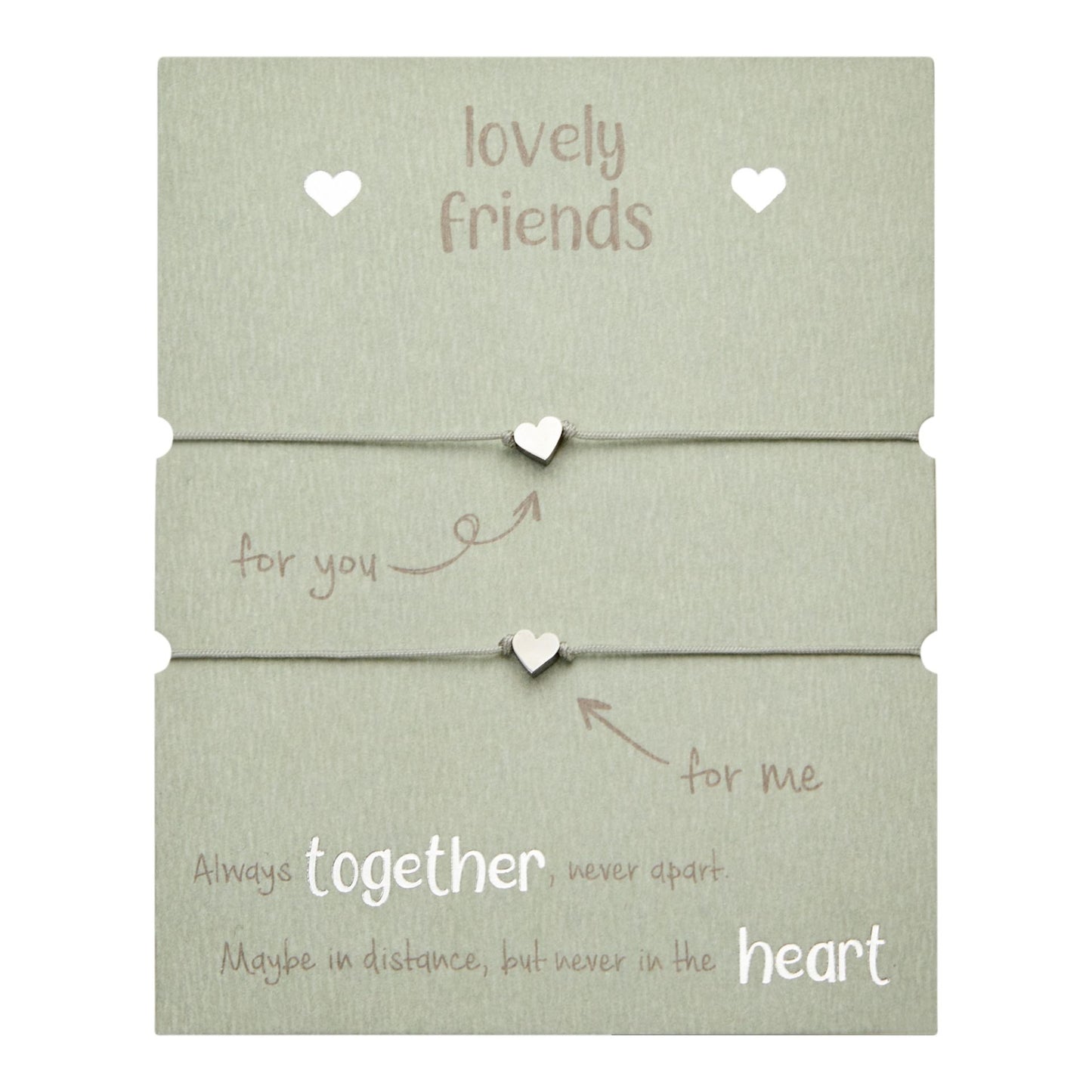 Crystals by HCA Bracelets - Lovely Friends - Stainless Steel - Heart