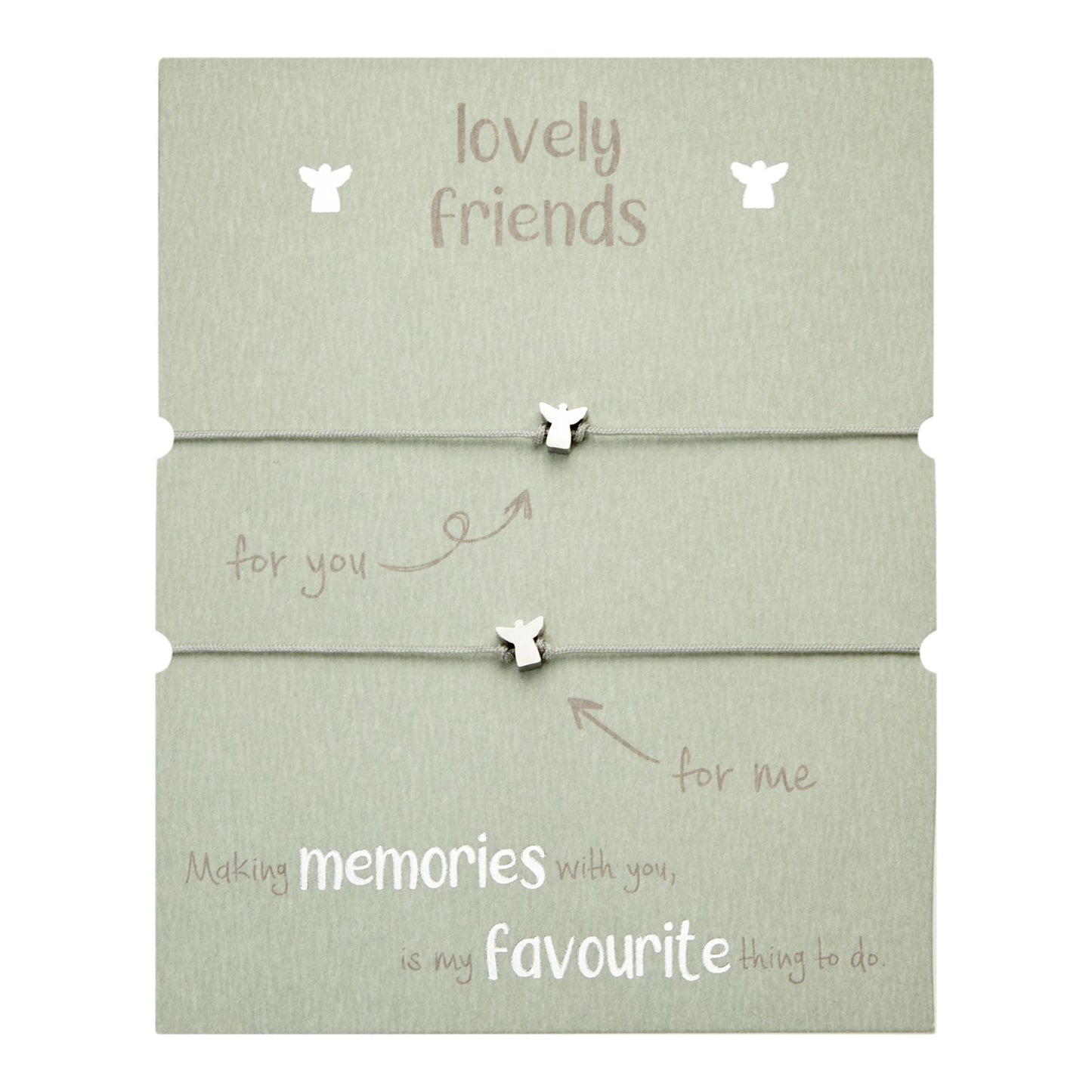 Crystals by HCA Bracelets - Lovely Friends - Stainless Steel - Angel