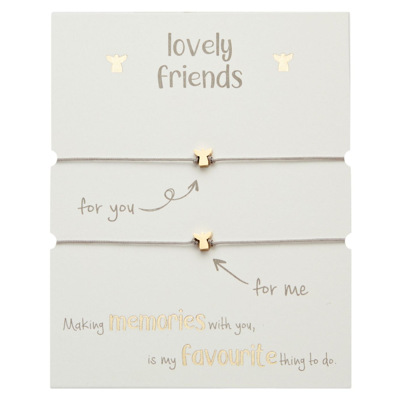 Crystals by HCA Bracelets - Lovely Friends - Gold-Plated Angel
