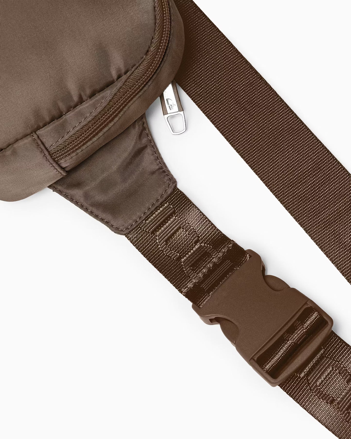 Puccini-Bruine stoffen heuptas-cross body bag