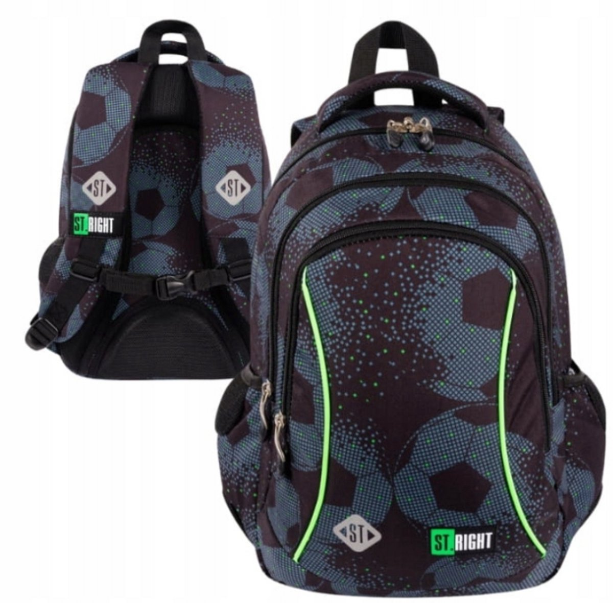 St.Right - rugzak - schooltas - 15" - voetbal - 39x27x17cm - 20 liter