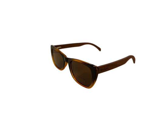 MG Luna-Zonnebril (1541-7)-Echt hout-Gratis etui