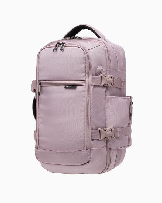 Puccini rugzak - 3 in 1 - 40x25x12-20 cm - formaat aanpasbaar - roze - Wizzair - KLM- Ryanair - handbagage
