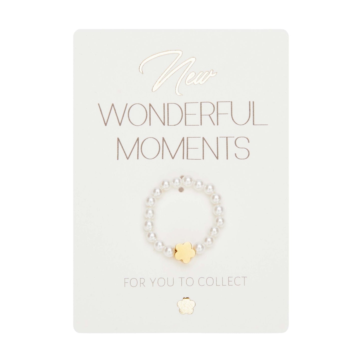 Ring - "New Wonderful Moments" - bloem - verguld 606939