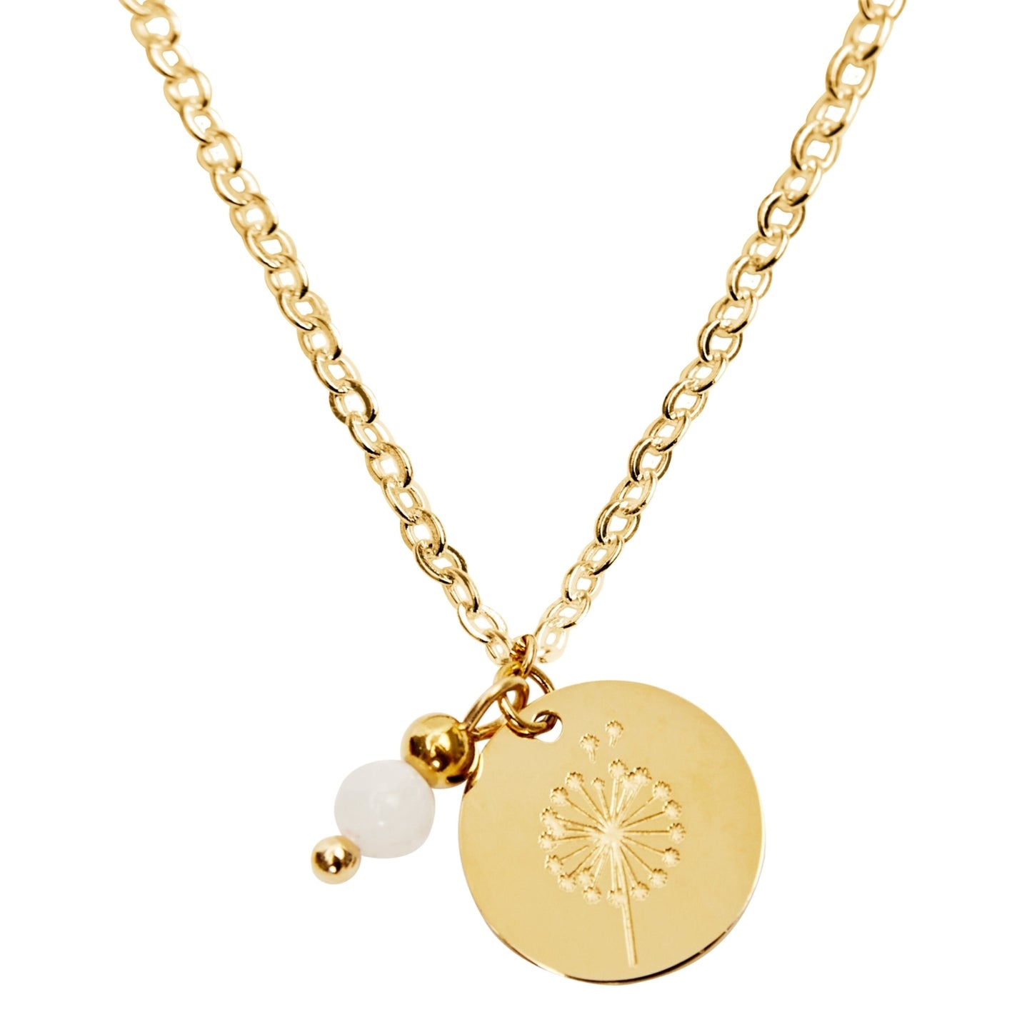 Crystals by HCA-Ketting-Make a wish-Verguld-Maansteen