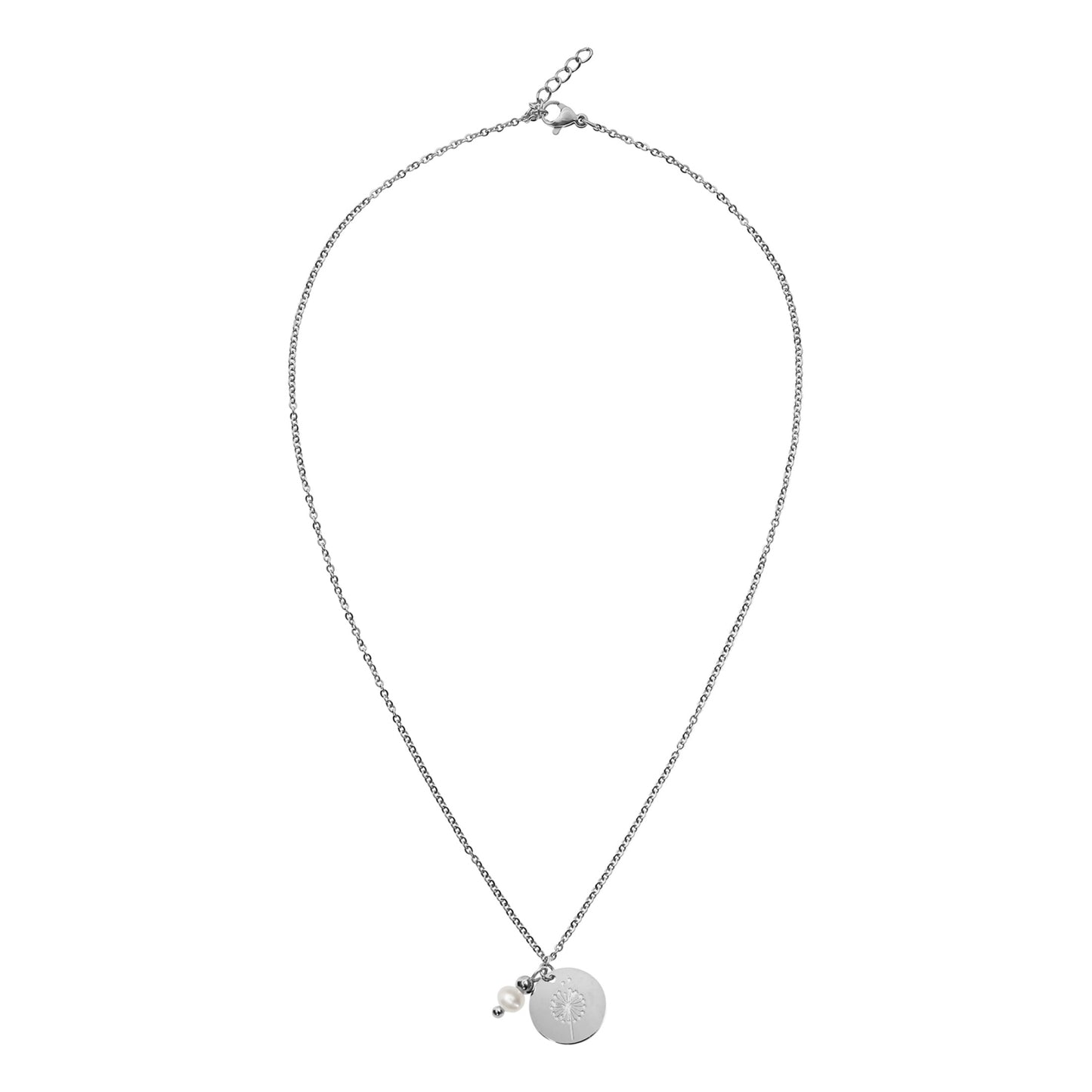 Crystals by HCA-Ketting-Make a wish-Verzilverd-Parel