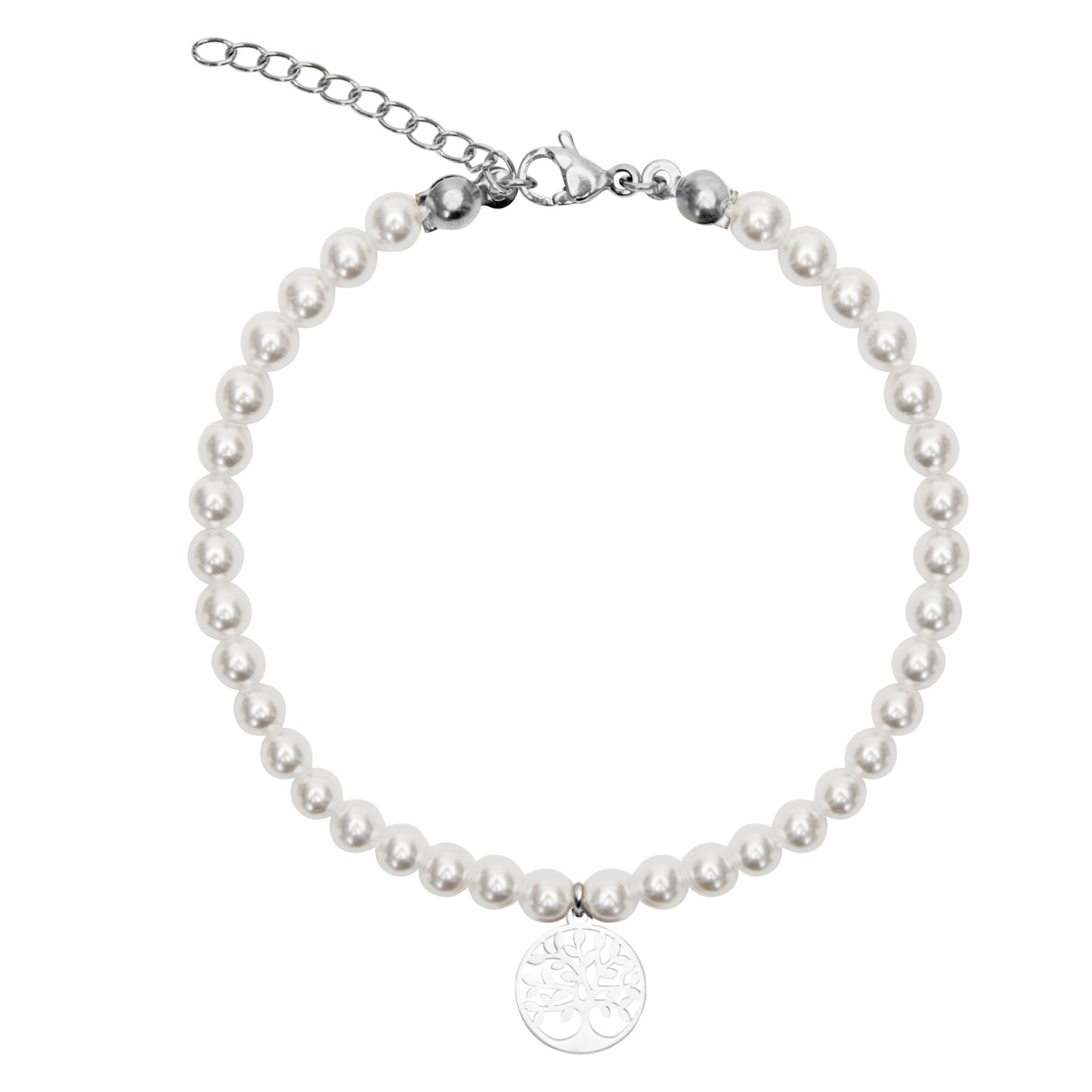 Crystals by HCA-Armband-Roestvrijstaal-Parel-Levensboom