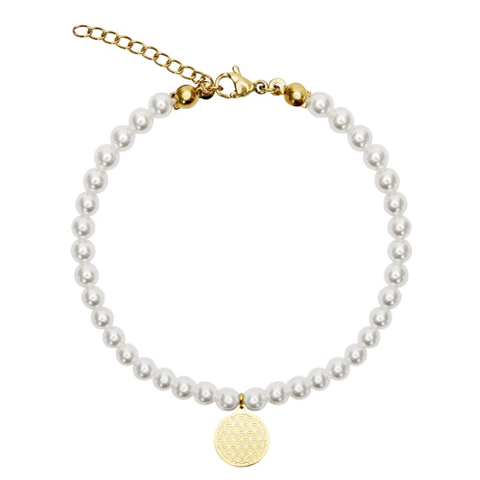 Crystals by HCA-Armband-Verguld-Parel-Levensbloem