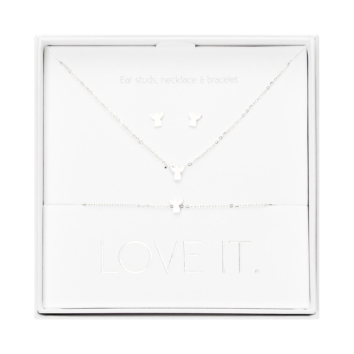 Crystals by HCA-Geschenkset-Love it.-Verzilverd-Engel