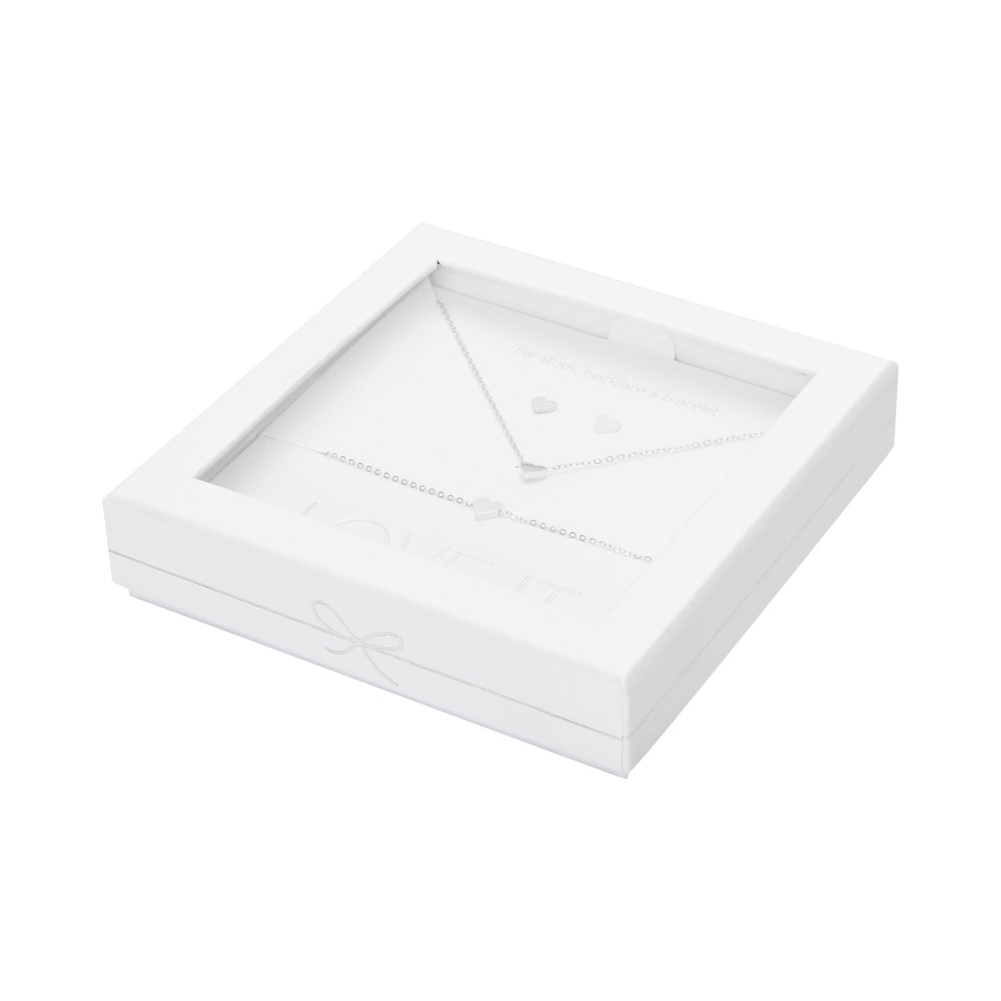 Crystals by HCA-Geschenkset-Love it.-Verzilverd-Hart