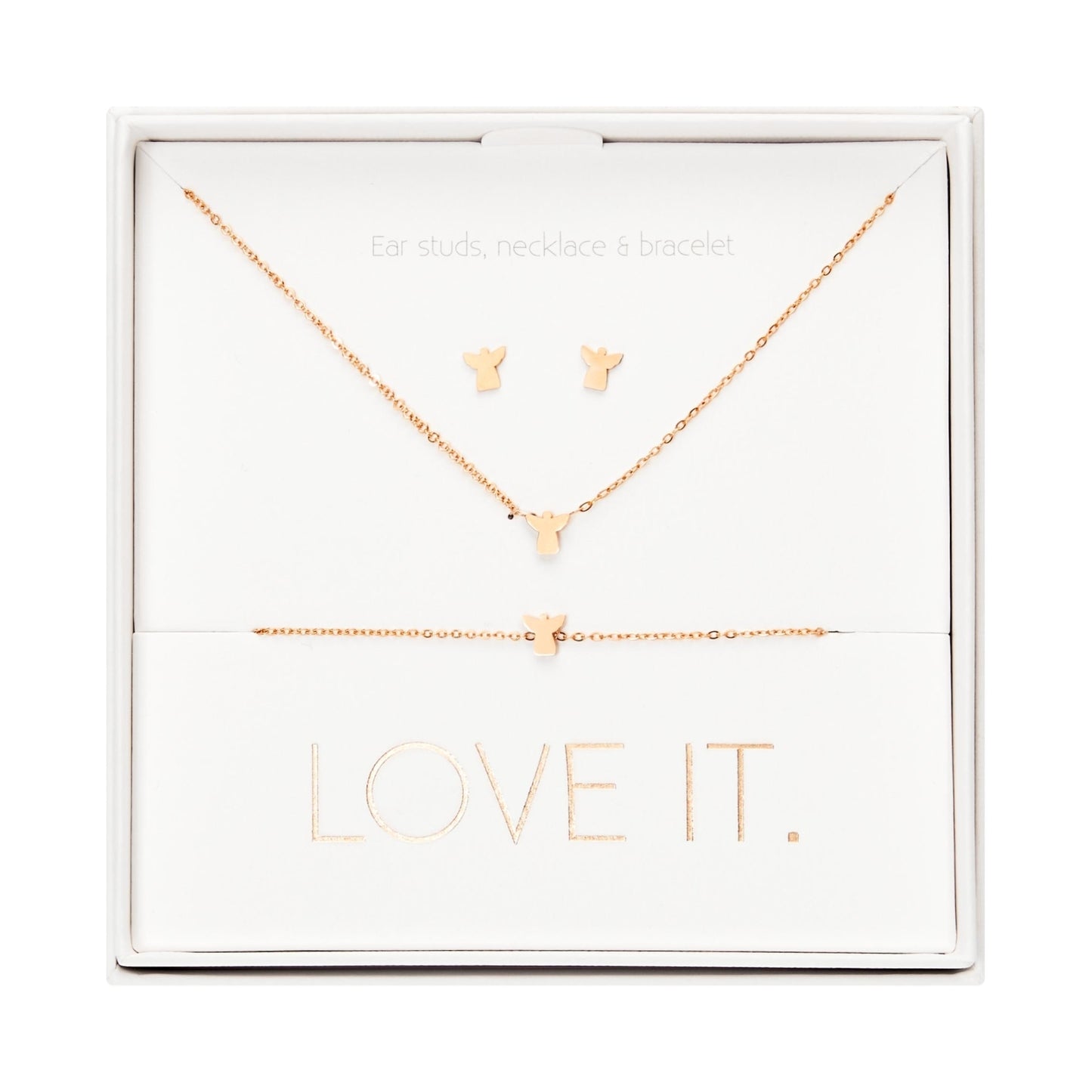 Crystals by HCA-Geschenkset-Love it.-Roségoud-Engel