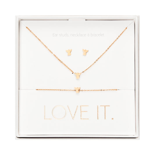 Crystals by HCA-Geschenkset-Love it.-Roségoud-Engel