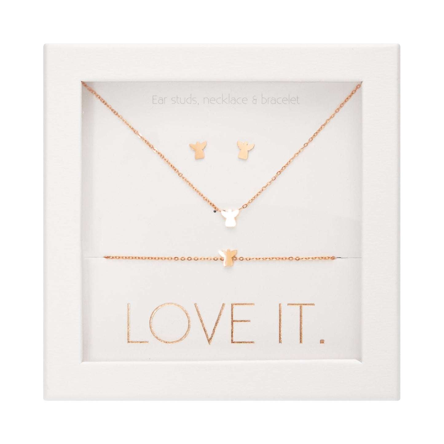 Crystals by HCA-Geschenkset-Love it.-Roségoud-Engel