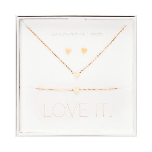Crystals by HCA-Geschenkset-Love it.-Roségoud-Hart
