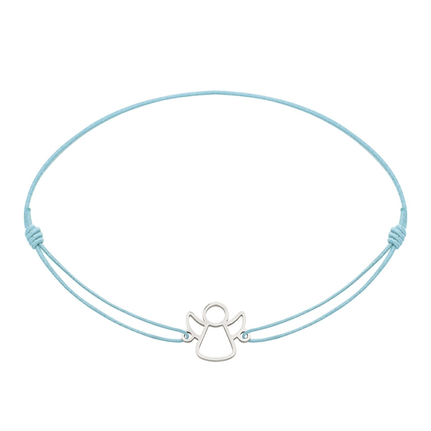 Wenskaart met armband-Little Companion-Engel-Roestvrij staal