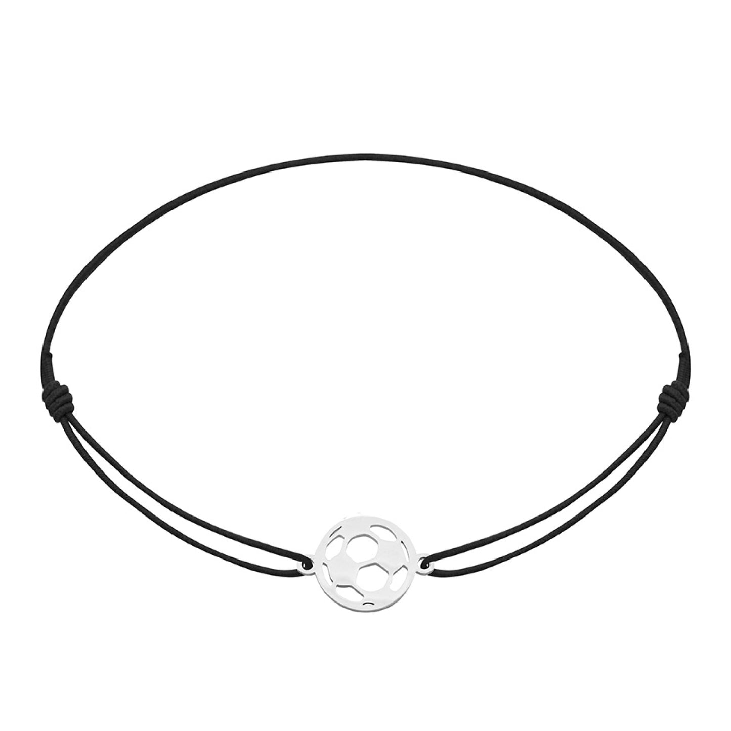 Wenskaart met armband-Little Companion-Voetbal-Roestvrij staal