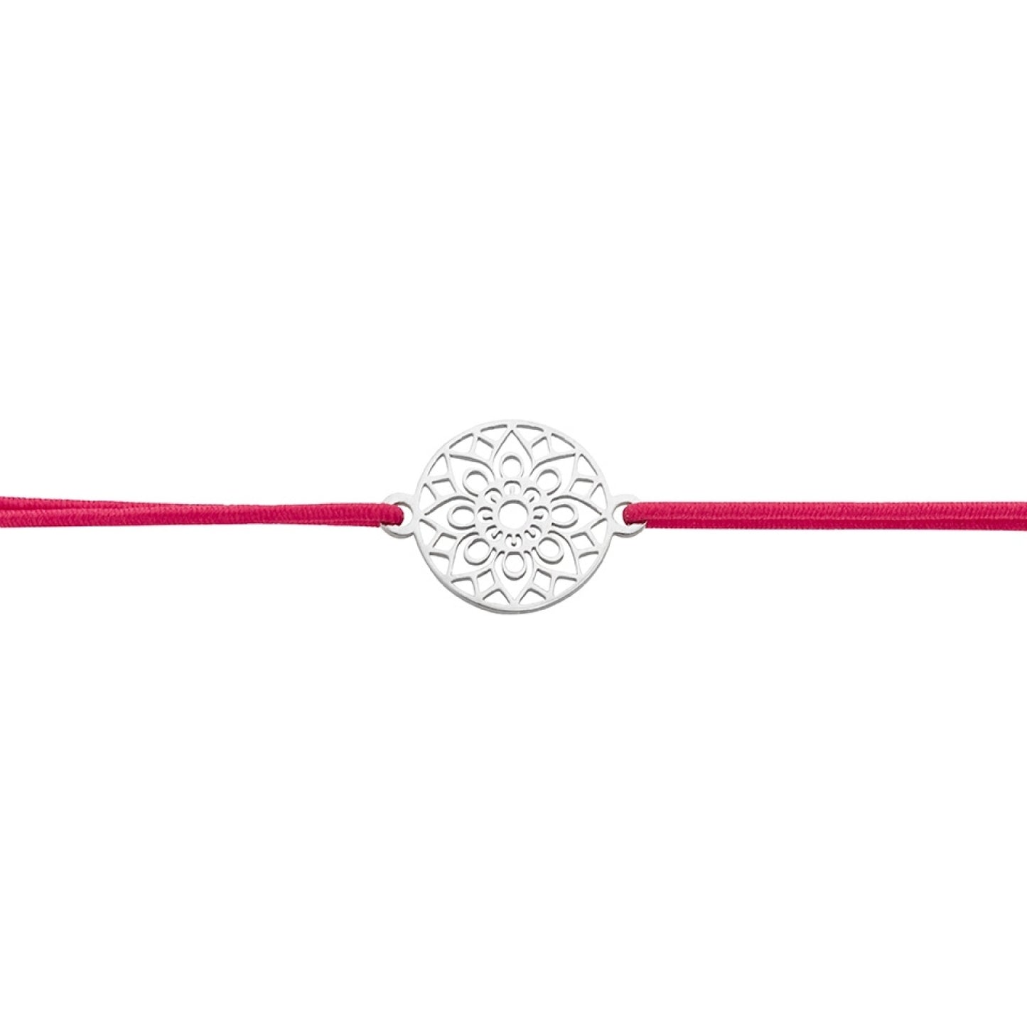 Wenskaart met armband-Little Companion-Mandala van geluk-Roestvrij staal