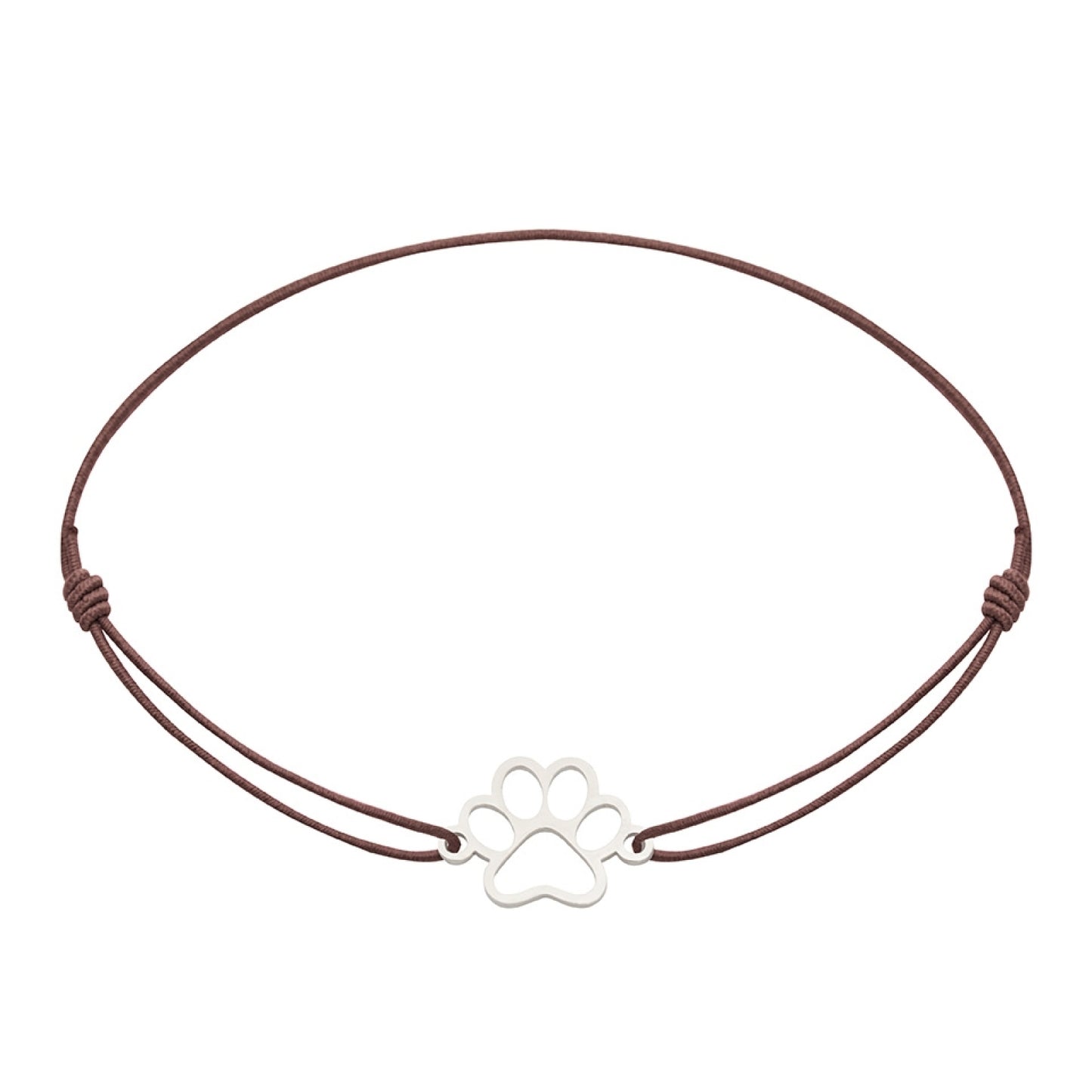 Wenskaart met armband-Little Companion-Poot-Roestvrij staal