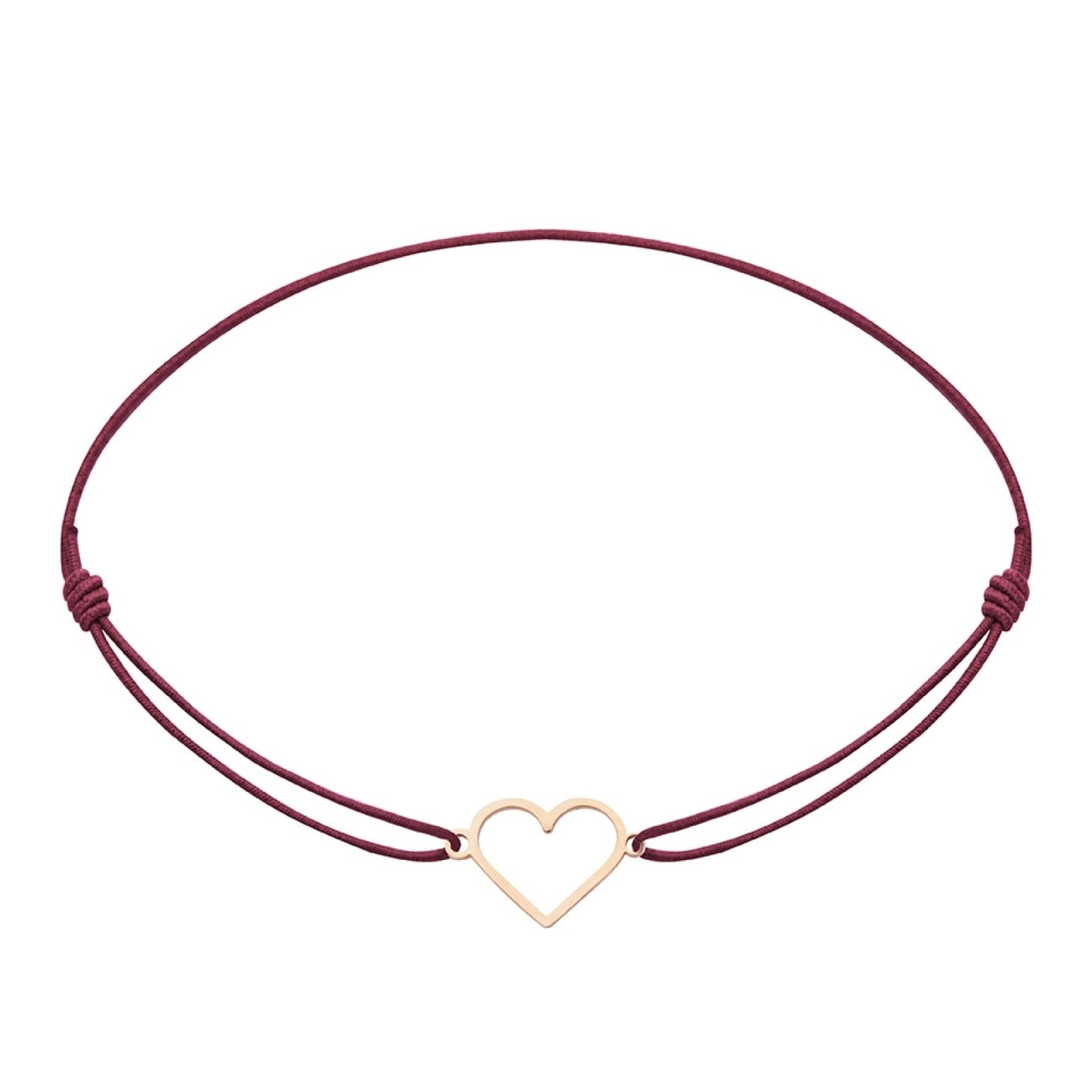 Wenskaart met armband-Little Companion-Hart-Roestvrij staal roséverguld