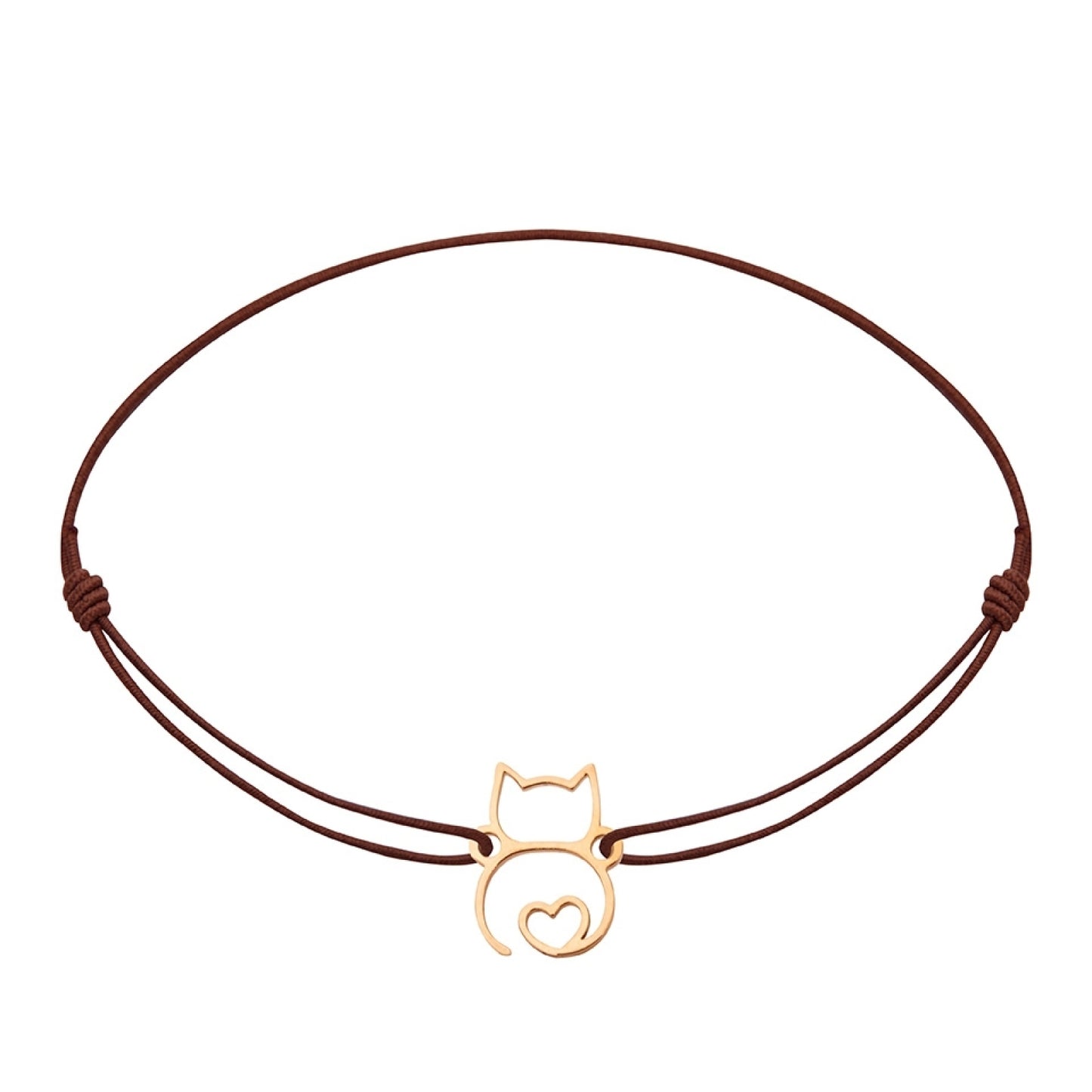 Wenskaart met armband-Little Companion-Kat-Roestvrij staal