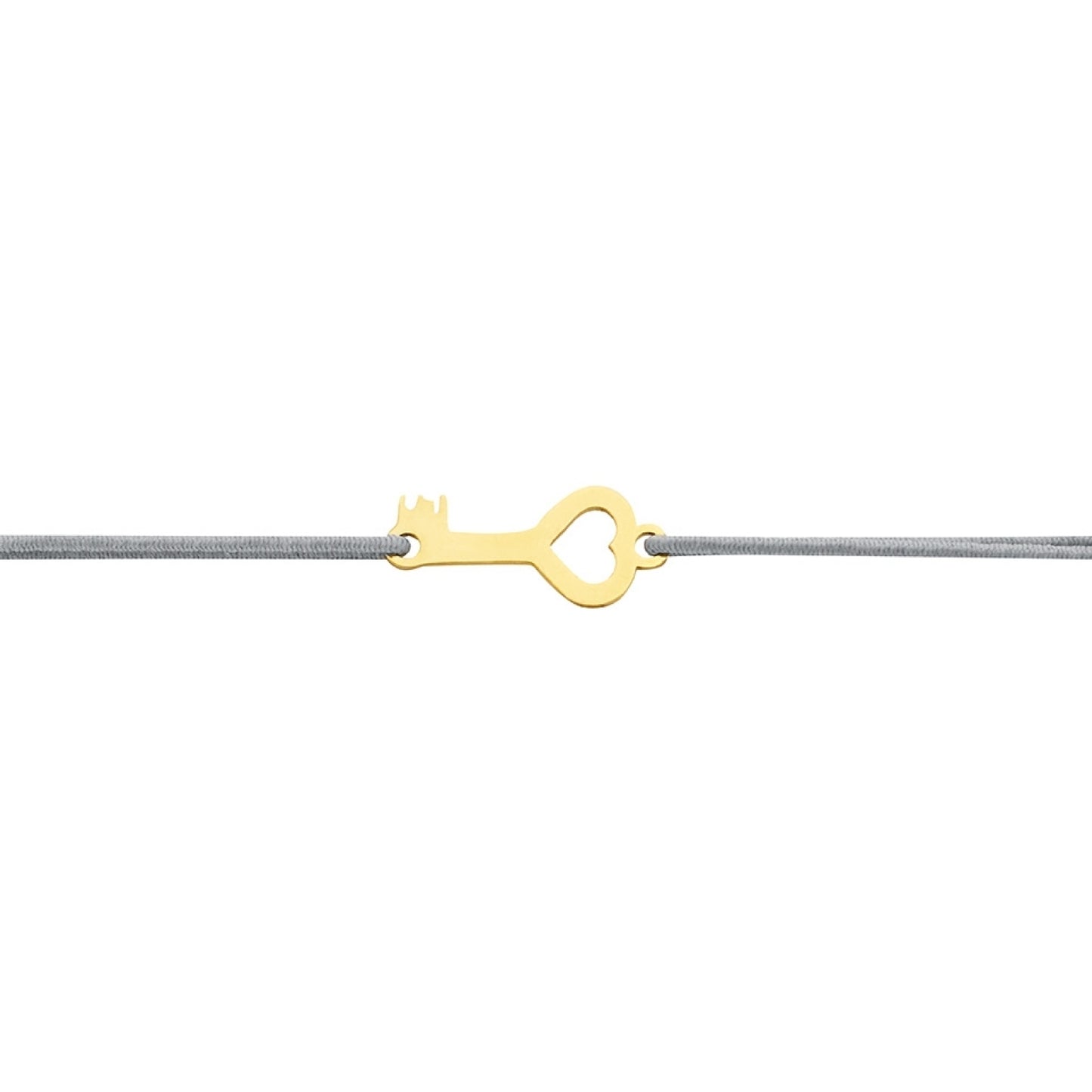 Wenskaart met armband-Little Companion-Sleutel-Roestvrij staal verguld