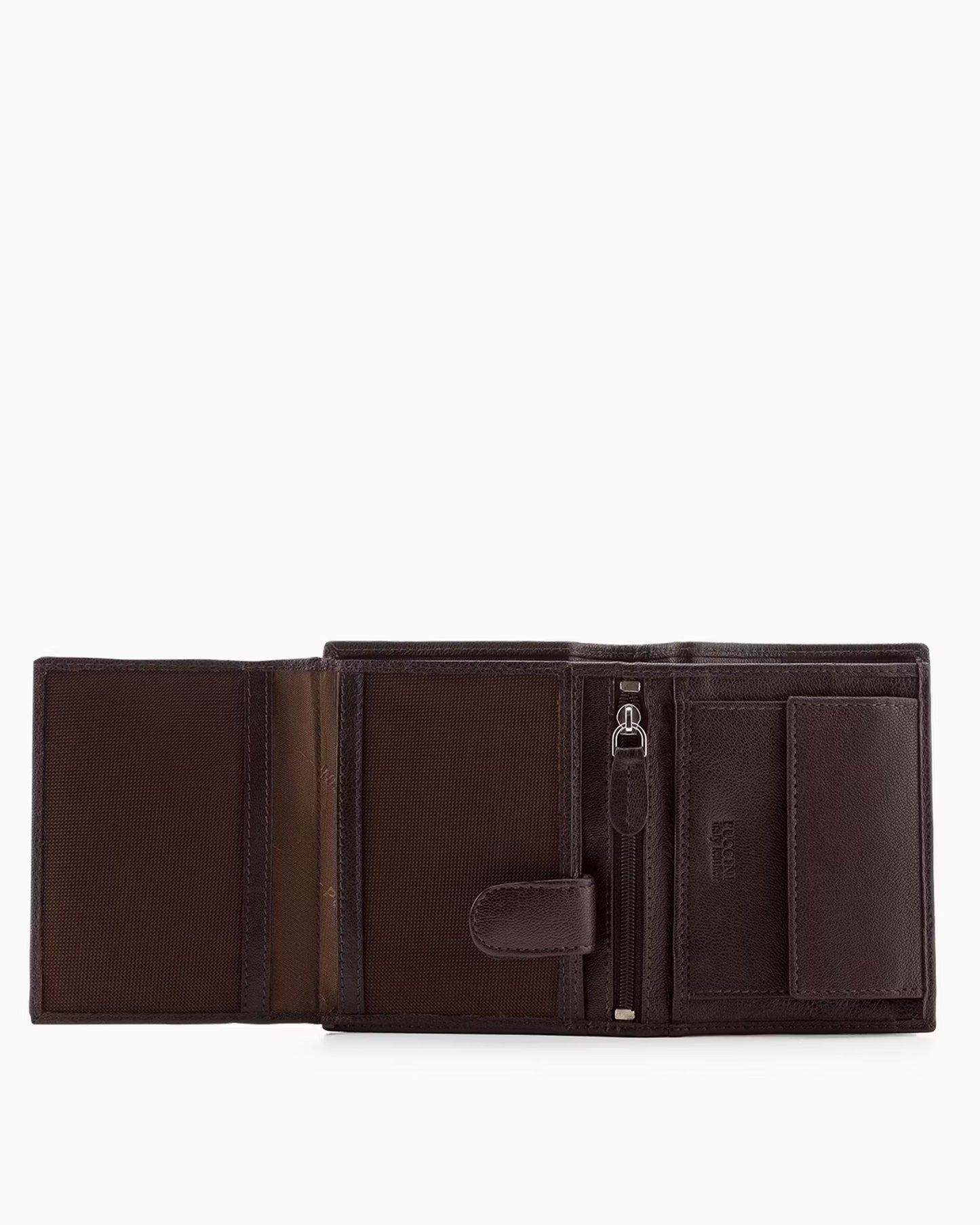 Puccini-Bruine herenportemonnee van natuurlijk leer