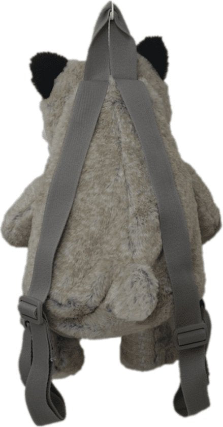 Knuffel rugzak - Husky - Grijs - kinderrugzak - 42 x 25 cm