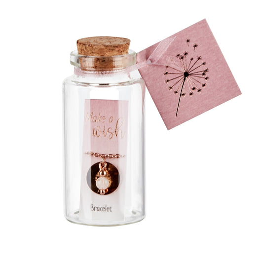 Crystals by HCA-Armband-Make a wish-Roségoud-Rozenkwarts