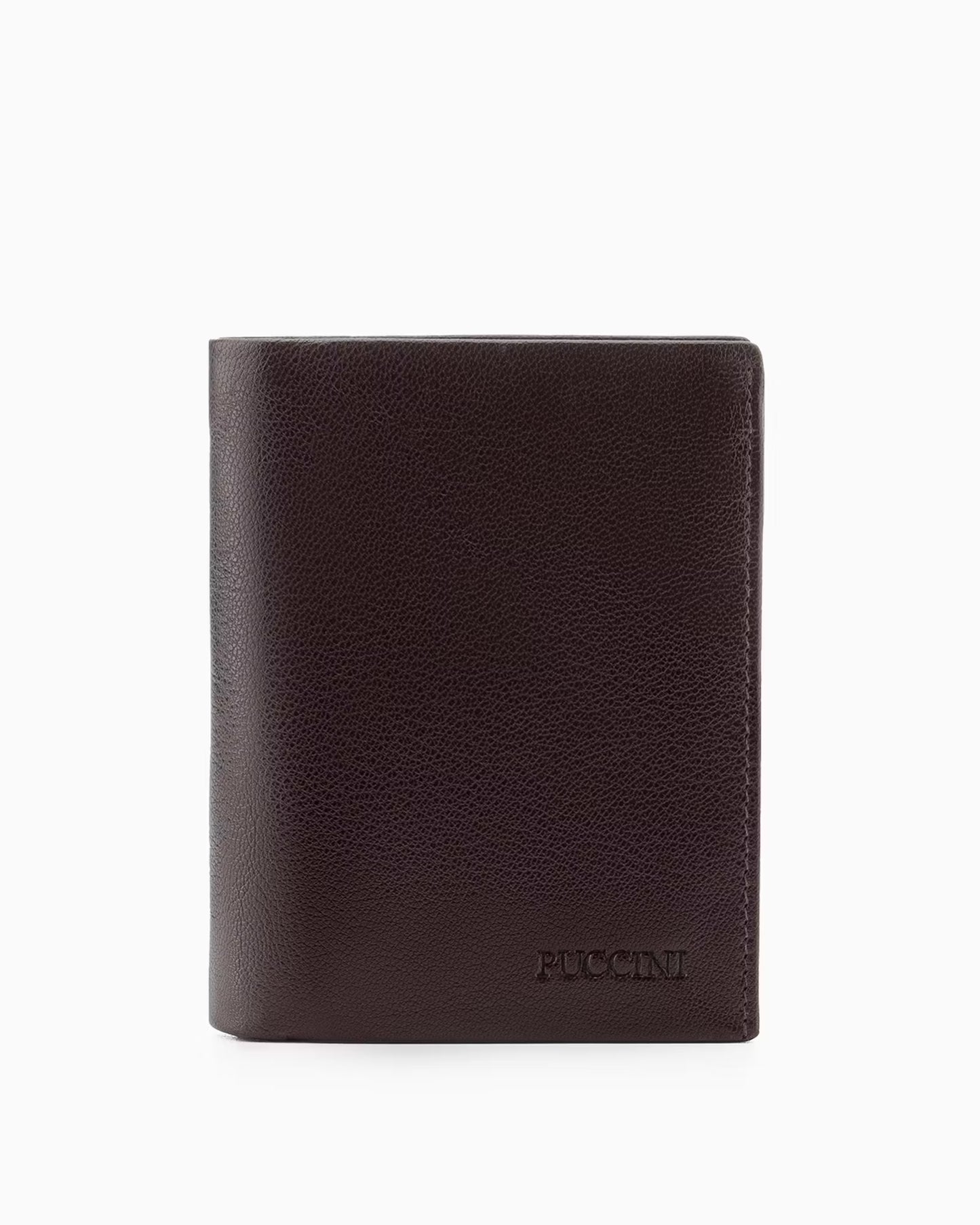 Puccini-Bruine herenportemonnee van natuurlijk leer