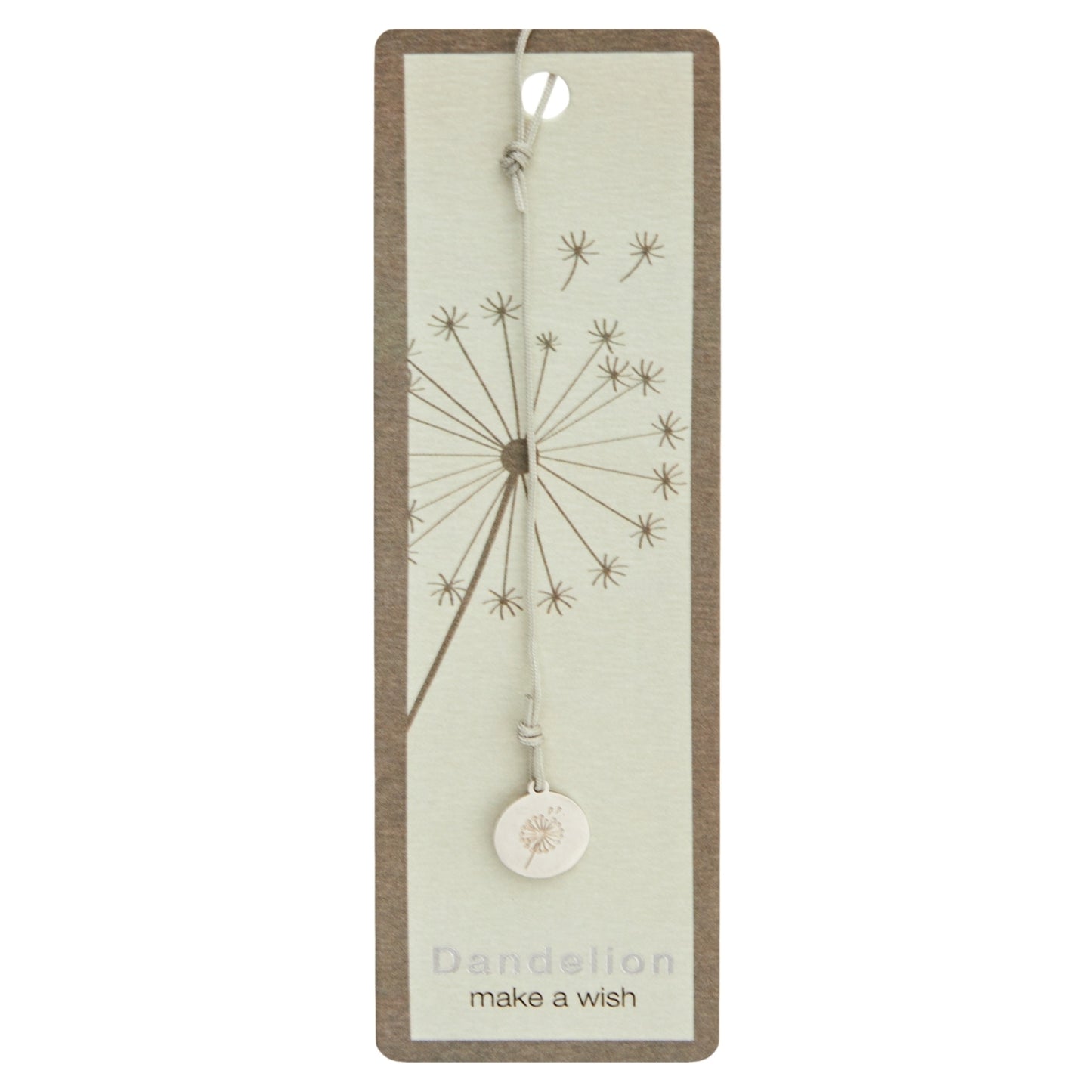 Boekenlegger met symbool-roestvrij staal-paardenbloem