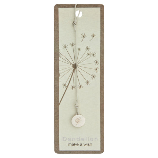 Boekenlegger met symbool-roestvrij staal-paardenbloem