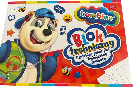 BAMBINO creatieve set met 12 kunstbenodigdheden + 20 stickers voor notitieboekjes