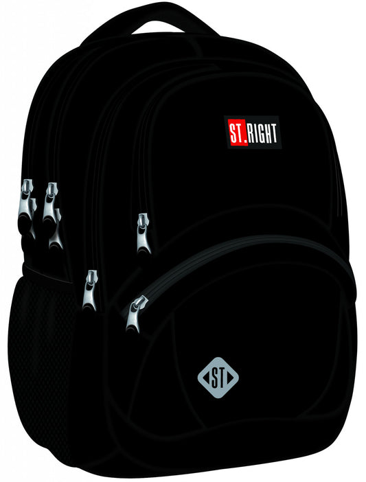 St.Right - rugzak - schooltas - 42x30x19cm - 26 liter - zwart