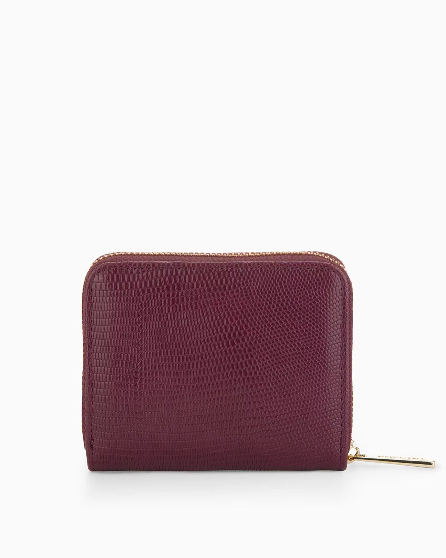 Puccini-Portemonnee voor dames van eco-leer met een bordeauxrode lizardtextuur