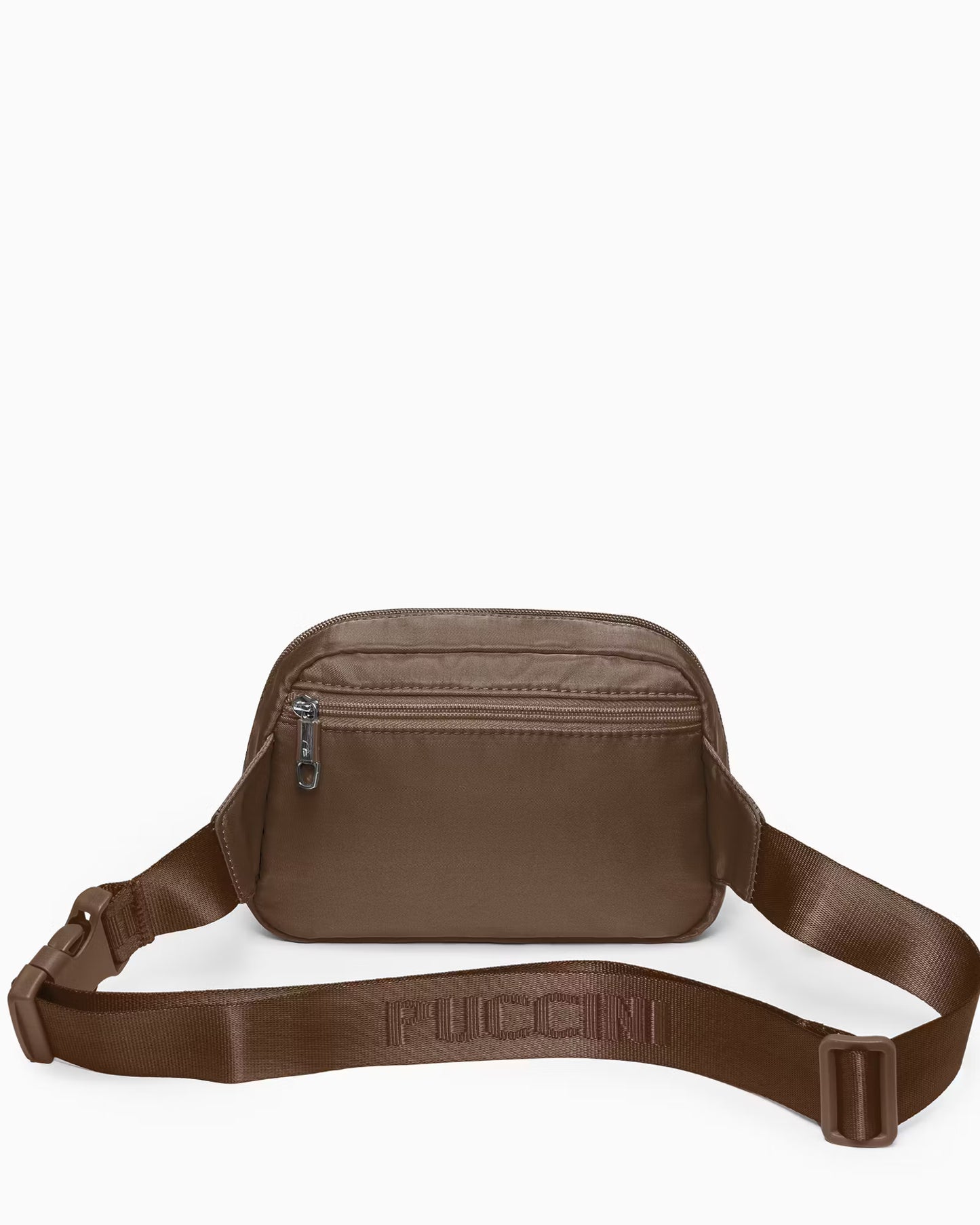 Puccini-Bruine stoffen heuptas-cross body bag
