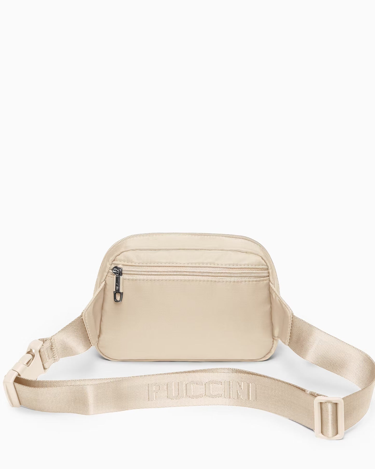 Puccini-Beige stoffen heuptas-cross body bag