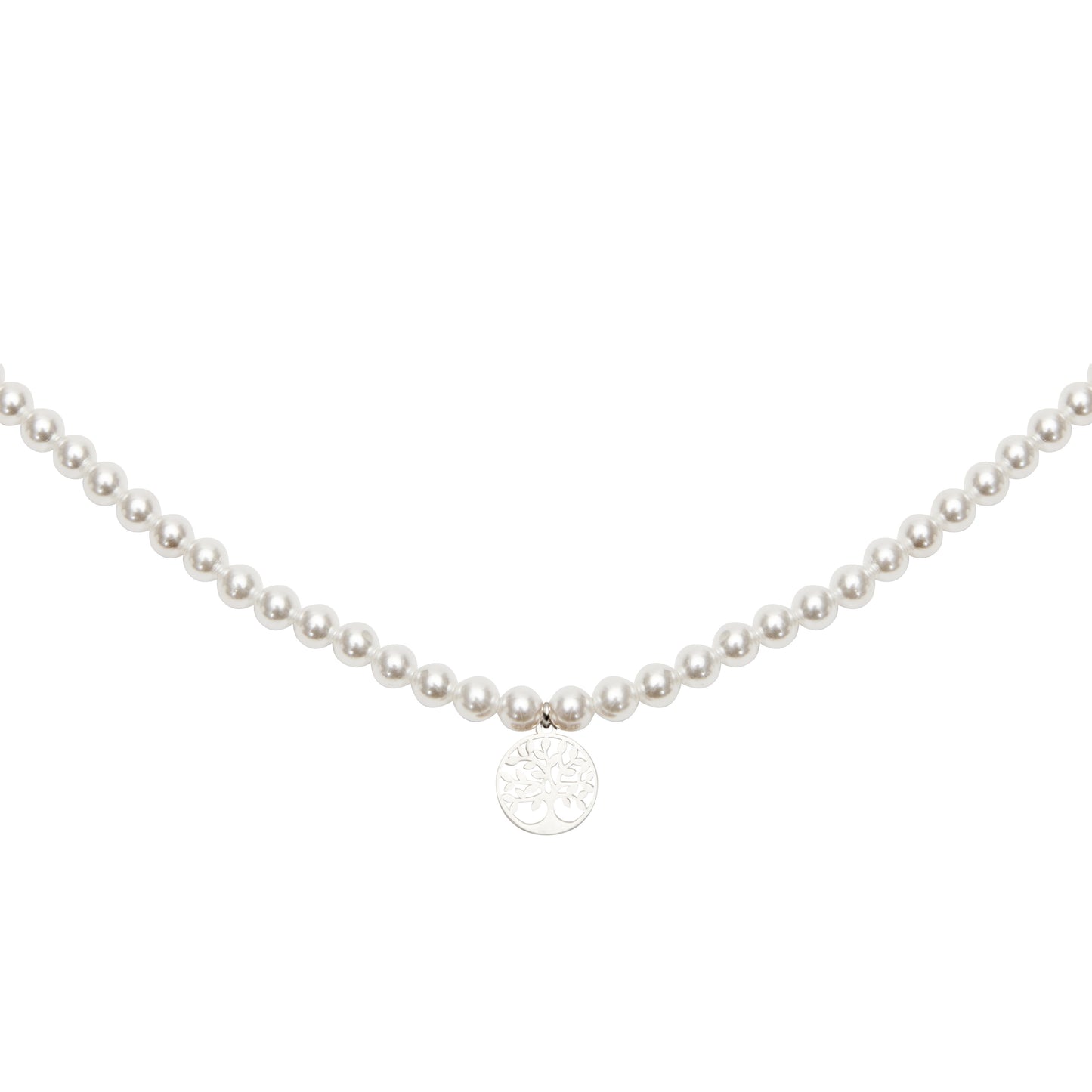 Crystals by HCA-Ketting-Roestvrijstaal-Parel-Levensboom