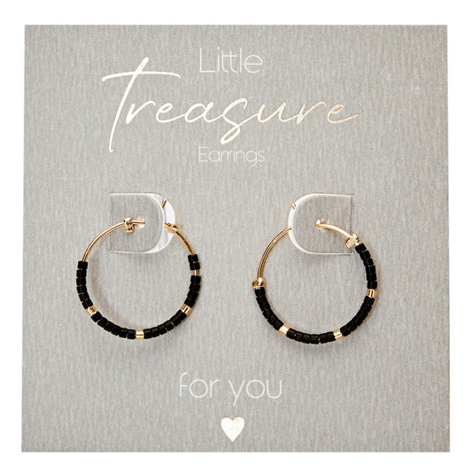 Crystals by HCA-Oorbellen-Little Treasure-Zwart