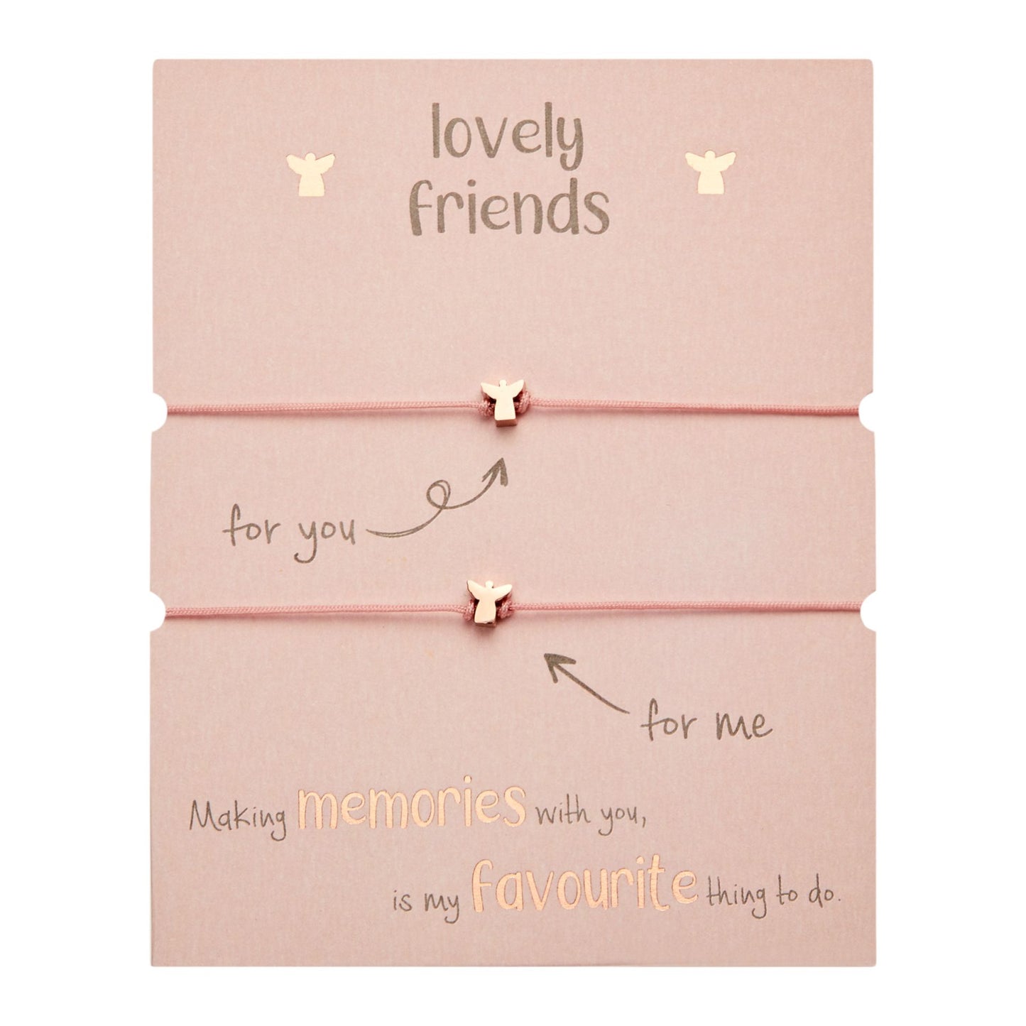 Crystals by HCA-Armbanden-Lovely friends-roséverguld-engel