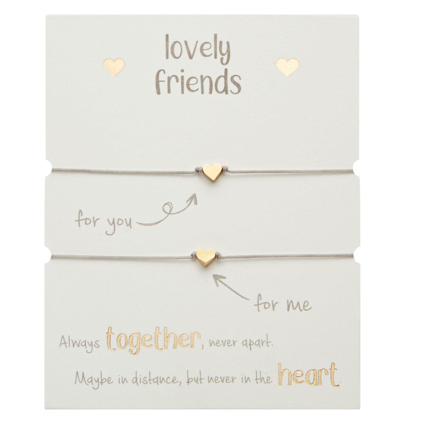 Crystals by HCA-Armbanden-Lovely friends-verguld-hart