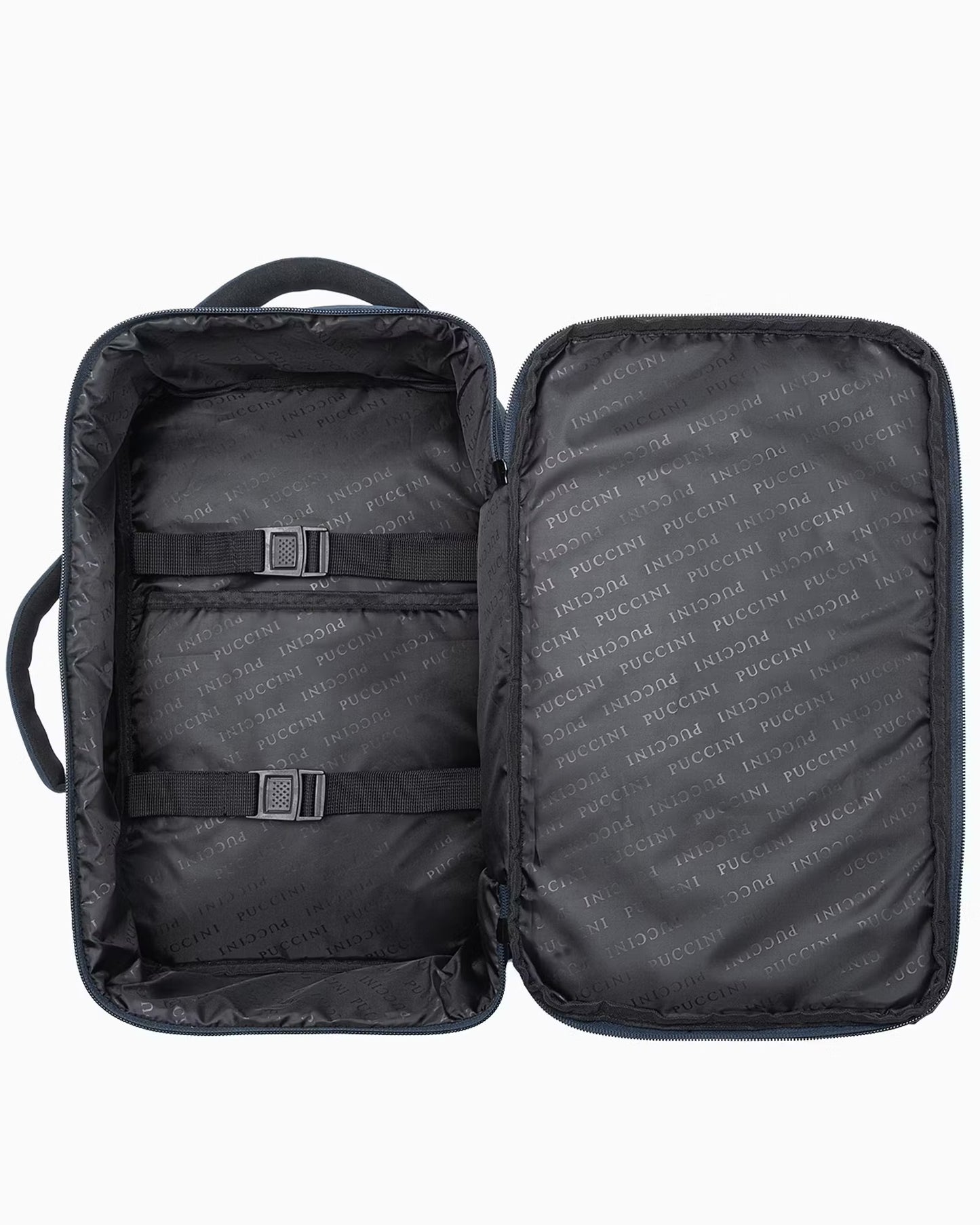 Puccini rugzak - 3 in 1 - 40x25x12-20 cm - formaat aanpasbaar - marineblauw - Wizzair - KLM- Ryanair - handbagage