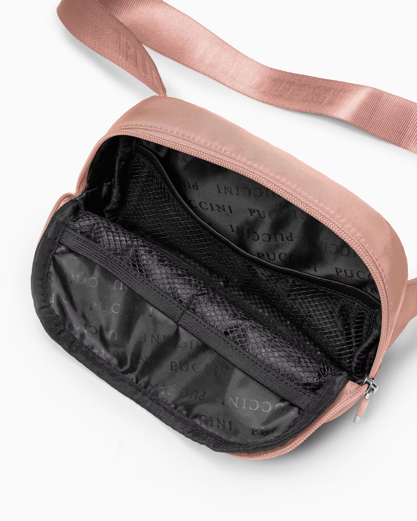 Puccini-Roze stoffen heuptas-cross body bag